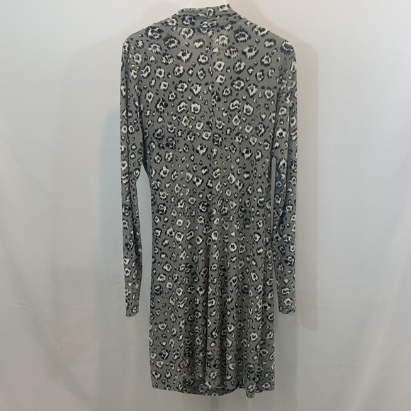 Norma Kamali Animal Print Faux Wrap Dress - Picture 6 of 7